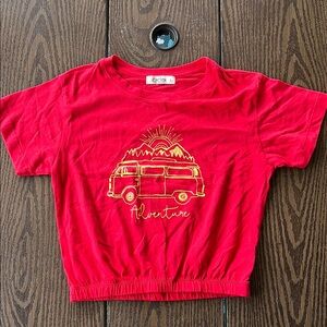 Circle X Girls Tshirt Red Elastic small